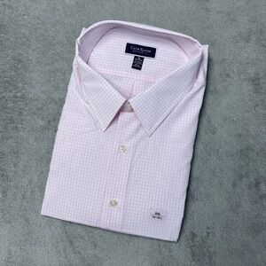 Club Room Men's 3XL Regular Fit Dress Shirt Pink Cotton Blend H0854